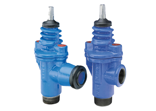 Чугунный угловой вентиль PE/AG 2х63 PN 16